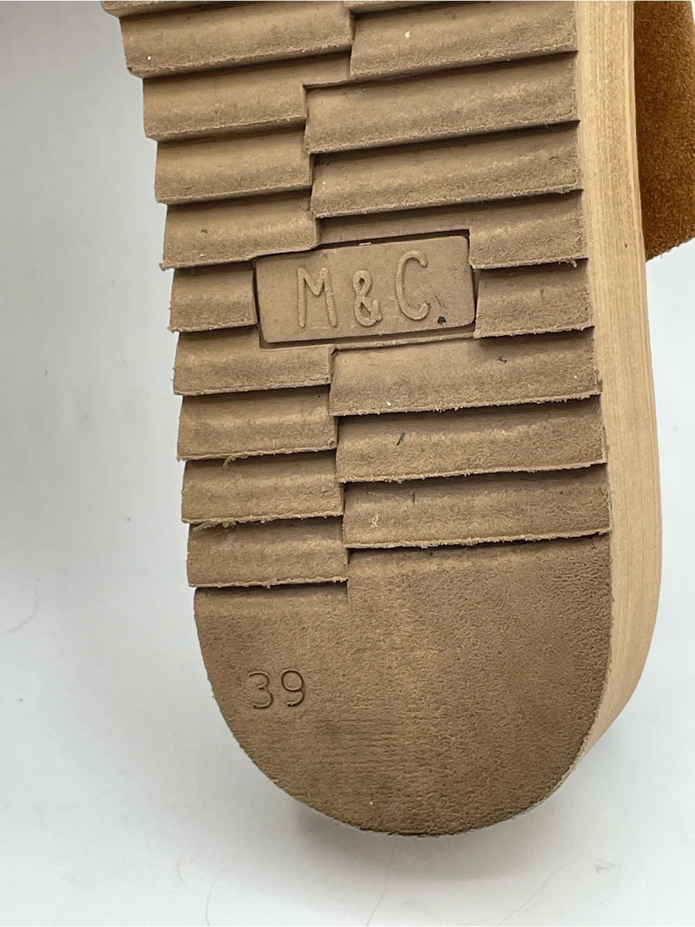 Musse & Cloud Kristel Brown Suede Platform Slide Sandals